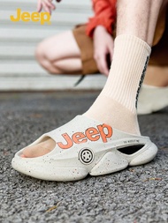 คู่ 1 รองเท้าแตะสวมใส่ผู้ชายแฟชั่นกลางแจ้งสำหรับฤดูร้อนของแบรนด์ Jeep, ป้องกันการลื่น ป้องกันกลิ่น ว