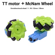 TT Gear Motor Motor McNam Wheel Omnidirectional Wheel Universal Wheel 4WD Smart Car 52/58mm Wheel