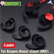 SHOUOUI 3 Pairs Earphone Cover In-Ear Bluetooth Headset Soft Earbuds Tips for Huawei Honor xSport AM