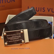 Brand New LV Men Casual Adjustable Belt GRYW High Quality New Style Belt Genuine Leather Belt Gift