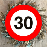 1pc 8 Inch 2D Flat Iron 30th Birthday Metal Yard Sign. It Is A Fun And Versatile Gift For Important