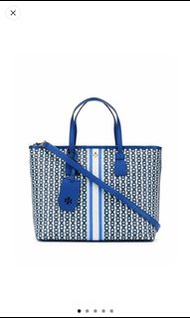 Tory burch Gemini Link Canvas Small Top-Zip Tote