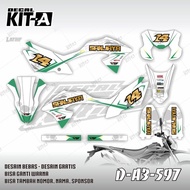 Stiker KLX BF 150 decal setiker KLX BF stiker motor MOTIF PUTIH LIS