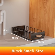 JustLiving 2-Tier Sliding Cabinet Basket Kitchen Cabinet Storage Rack Spice Rack Under Sink Rack Kit