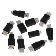 BT 10Pieces 5Pin F for M Mini Changer Converter USB Male to Female Micro USB Connec