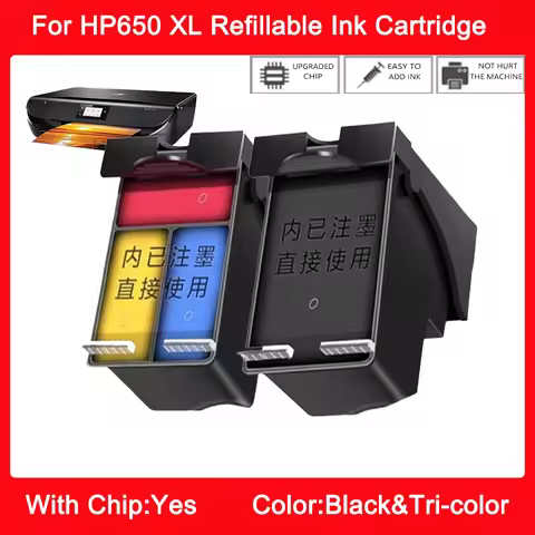 650 650xl For HP650 XL Refillable Ink Cartridge Replacement 650XL For HP Deskjet 2545 2546 2548 2646