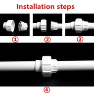 20/25mm Equal PVC Union Straight Connector Aquarium Tank Water Pipe Fittings Garden Irrigation Syste