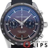 Carl F. Bucherer Manero 中央計數器腕錶 42.5毫米 00.10923.08.93.01 保固卡 不鏽鋼/橡膠 男士腕錶ブラウン/黑色 拋光 極佳成色 [二手]