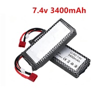 7.4 V Lipo battery for WLtoys 144001 12428 RC Car battery spare parts 2S 7.4V 3400mAh Lipo battery f