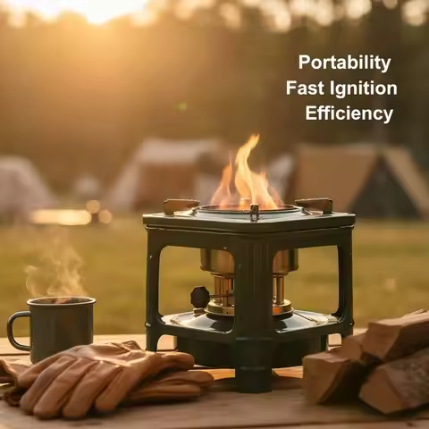 Diesall Camping Stove 8-Wicks Outdoor Kerosene Stove Camp Stove For Backpacking Hiking Adventure Cam