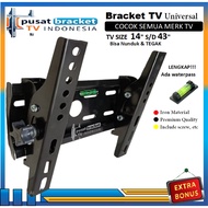FREE HDMI Universal 14" to/d 43" LED Monitor TV Bracket size 43 43 40 32 24 21 17 14 inch Bracket tv