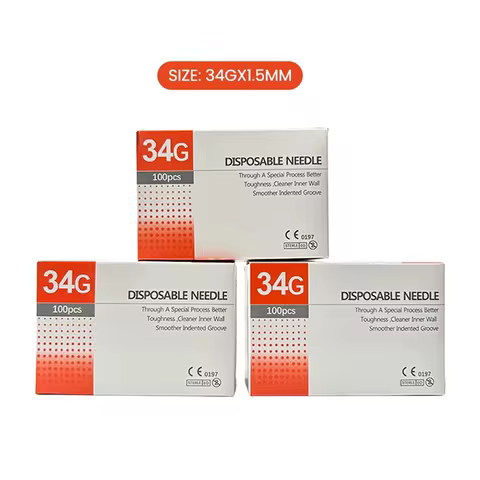 34G Disposable Needle 1.5MM 2.5MM 4MM 6MM 8MM 13MM Small Needle 100pcs/box