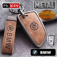 【Mr.Key】Leather Zinc Alloy Car Key Case Cover for BMW X1 X3 X4 X5 F15 X6 F16 G30 7 Series G11 F48 F39 520 525 f30 118i 218i 320i Car Accessories