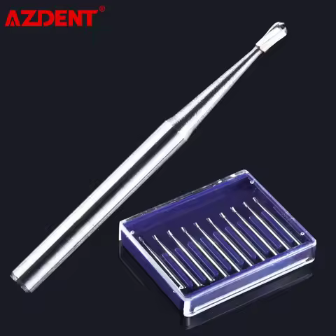 FG330 10pcs/Box Dental Carbide Burs Pear-Shaped Type High Speed Tungsten Steel Burs