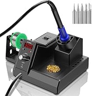 Soldering Station, 110V 80W Digital Soldering Iron Kit with Smart Temperature Control (176°F-896°F),