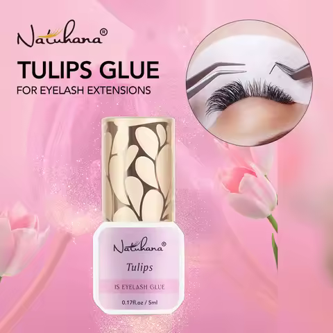 NATUHANA FLoral Scent lashes Glue Tulip Scent adhesive for eyelash 1s Second Fast Drying Strong Fals