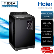 Haier 15KG Top Load Series Washing Machine HWM150-1678ES6 / Quick Wash in 15 Minutes / Mesin Basuh