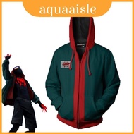 Trendy Miles Men Morales Spiderman Into The Spiderverse Hoodie With Classic Hooded Neckline And Long