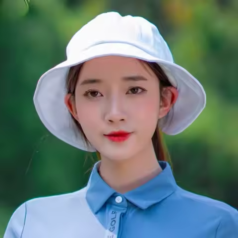 GLIFE Golf Hat Women's Sunscreen Sun Shade Cap with Top White Outdoor Sports Golf Casual Fisherman H