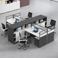 💘&amp;办公桌简约现代办公室家具46人位屏风卡座财务职员工办公桌椅组合 OTDU
