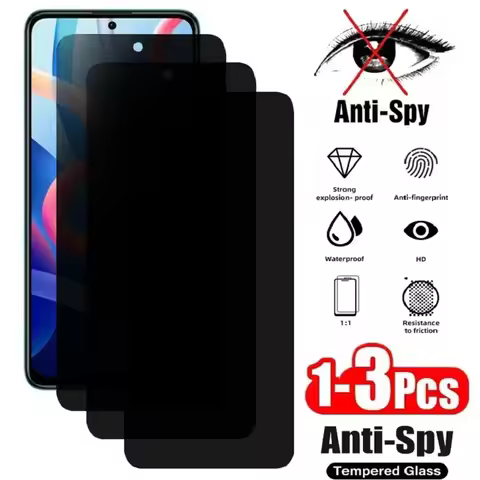 1-3Pcs Privacy Tempereed Glass Screen Protector for Xiaomi Mi 10i 10 Lite Zoom 9i 9T K40 9C NFC Note