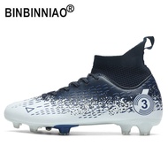 BINBINNIAO Size 31-48 Professional Football Shoes Men Kids Boys Original Soccer Shoes Sneakers Cleats Futsal Football Boots