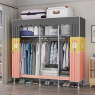 Inaso Lemari Pakaian Portabel Tirai Anti Debu Rak Baju Gantung Stand Hanger Organizer Susun Penyimpa