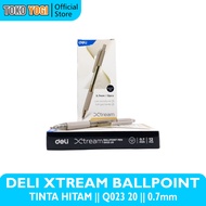 DELI XTREAM BALLPOINT PEN Q02320 0.7mm BLACK INK || Shallow pen