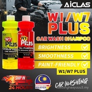 【AICLAS W7】2 in 1 Car Soap Nano Wax | Wash + Wax Once | Car Wash Shampoo 500ML