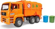 現貨 德國 MAN 橘色垃圾車/環保車/資源回收車/大型汽車 兒童玩具車塑料模型