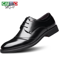 Cartelo Crocodile（CARTELO）Men's Leather Shoes Business British Style Cowhide Dress Shoes All-Match Men's Wedding Shoes L