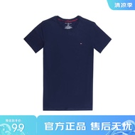 汤米希尔费格（Tommy Hilfiger）休闲简约男士圆领短袖T恤 09T3139-410