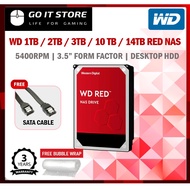 Western Digital WD Red NAS 3.5" Internal Hard Disk Drive SATA III PC / Desktop HDD (14TB) [Free SATA