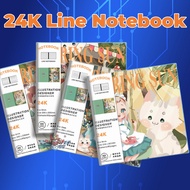 [R-673] LSL GIFTS 32K Size Square Notebook 60 Pages Horizontal Line Journal Book 30 Sheets Paper Cut