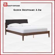 TUCKER 2.15M Solid Wood Queen Bed Frame Queen Bedframe Katil Kayu Queen Katil Queen Kayu Katil Divan Queen Divan 双人床架