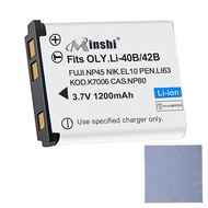 【清潔布ー付】minshi FUJIFILM NP-45A【1200mAh 3.7V】 NP-45A NP-60 NP-45 高品質NP-45SNP-45 NP-45S互換バッテリーPHB