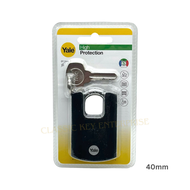 Yale Padlock Brass Shrouded Boron Steel Shackle Model Y121B Size 40mm / 50mm