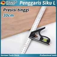 SIKU German Tool Monake Combination Square 12 Inch / 30cm Waterpass Precision Angle Ruler L Ruler Wa