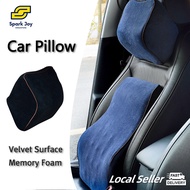 【SG】Car Seat Pillow Headrest Memory Foam Head Pillow Cushion for Waist Neck Support