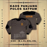 Kaos Satpam Baju Security Cokelat Terbaru 2021 GADA PRATAMAl Lengan Panjang .KAOS PANJANG SATPAM/KAO