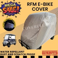 RFM E-BIKE WITH BACK PASSENGER SEAT COVER HIGH QUALITY WATER REPELLANT BUILT IN BAG