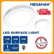 Megaman LED Surface Light 15W/24W/30W Lampu Siling Led