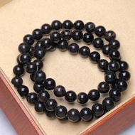 2pcs Natural Black Opal Bracelet 8mm - Ink Rhyme & Radiance