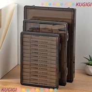 KUGIGI Certificate Storage Box, Plastic Transparent A4 File Box, Durable Multifunctional A4 Dustproo