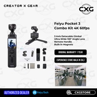 Feiyu Pocket 3 Action Camera Combo Kit Remote Handle Pocket 3 Axis 4K 60FPS