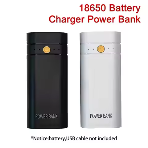Portable Charge Shell Fast Charging Batteries Power Bank Box 5V 2A 2X 18650 USB Type-C Battery Charg