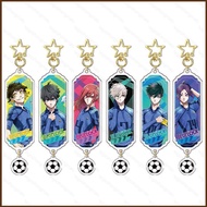 MG1 Blue Lock Acrylic sandwich pendant gold star keychain gift for girlfriend Anime peripherals Coll