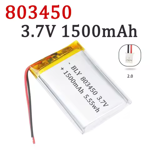 3.7V 1500mAh 803450 Polymer Lithium Battery Lithium Ion Battery For Power Bank GPS 100% Real Capacit