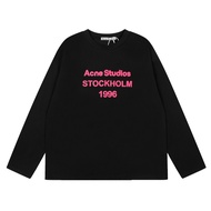 26 New Year Limited Spring Summer New Style Acne Studios Flocking 1996 Letter Loose Long Sleeve T-Sh