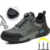 Rotating button Men's Sports Shoes Protection Boots Safety Shoes Men Work Sneakers Steel toe shoes P